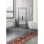 Tapis de couloir unique en laine noué à la main de style nouvel âge 2 pi 1 po x 9 pi 3 po Jesse-James crème / rouge / bleu marine foncé