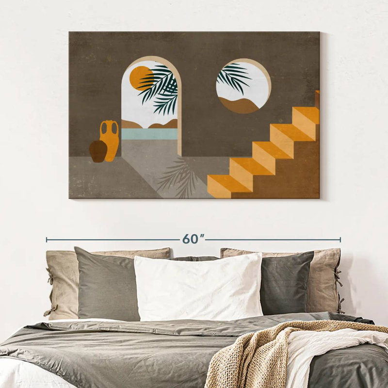 Lilie Midcentury Interior Abstract, 34" H x 51" W