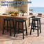 Ensemble de 2 tabourets de bar d'extérieur de 74 cm (29 po), sièges hauts en PEHD, sièges de patio robustes et résistants aux intempéries
