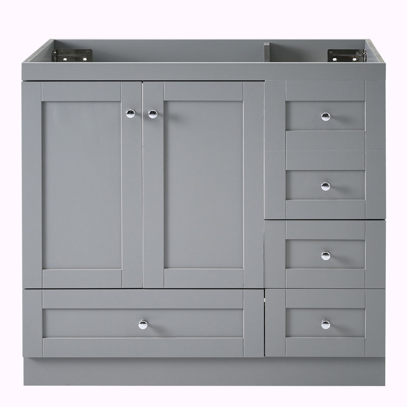 Base de meuble-lavabo simple 35 po seulement, Gris