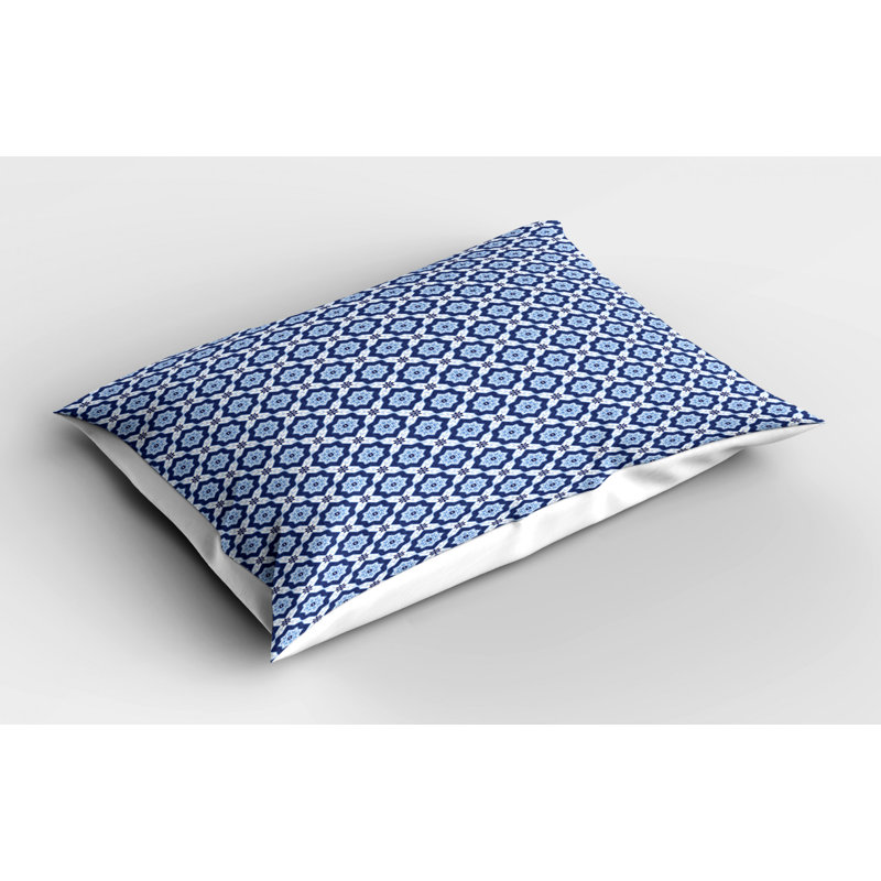 Blue Polyester Microfiber Piece Sham, Queen