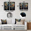 Mirage de rêve noir et bleu - ensemble d'art mural en métal Dream Catcher-1801921446