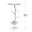 Round Aluminum Side Table with Silver Branch Design and Gold Bird Accents
