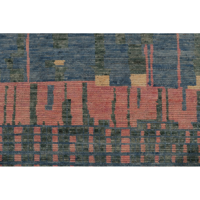 Moroccan Hand Knotted Area Rug, Rectangle 5' x 7'