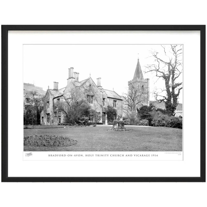 Bradford On Avon, Holy Trinity Church And Vicarage 1914 - Single Picture Frame Print, 28cm H x 36cm W x 2.3cm D