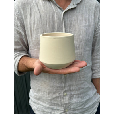 Round 4.33" White Planter Pot for Plants and Home Decor