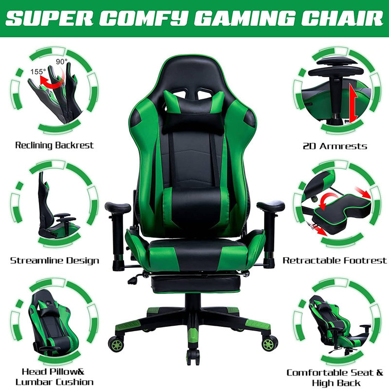 Gaming Chair, Green