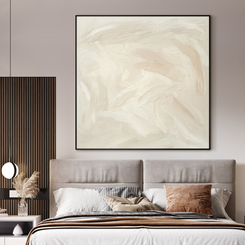 Abstract Paint Stroke Effect - Illustrations Extra Large Framed Wall Art - Digital Print (Frame Assembly Required)