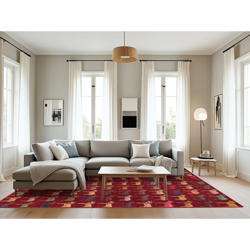 Tapis abstrait moderne 5419, Rectangle 8 pi x 10 pi