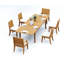 8 Seats 9 Pcs Grade-A Teak Wood Dining Set: 118" Double Extension Rectangle Table And 8 Atnas  Chairs (2 Arm & 6 Armless Chairs) #11AT2402-1115359705