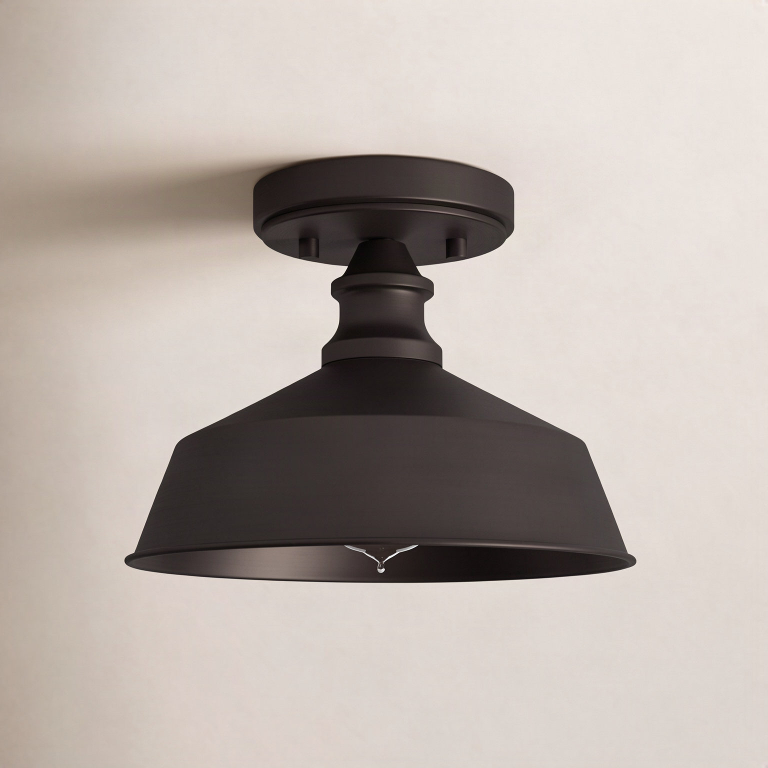 Jeb Single Light Semi Flush Mount, Oil Rubbed Bronze