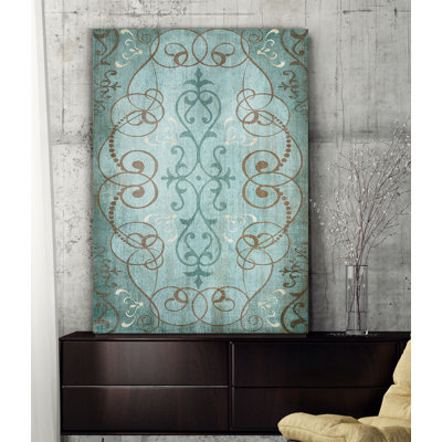 Scroll Repeat' Oil Painting Print on Wrapped Canvas -  Fleur De Lis Living, FDLL3488 39947496