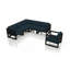 Avion 6 Piece Sectional Set - Black-387827687-376409132