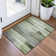 Machine Washable Indoor/Outdoor Xhevrie Green Rug