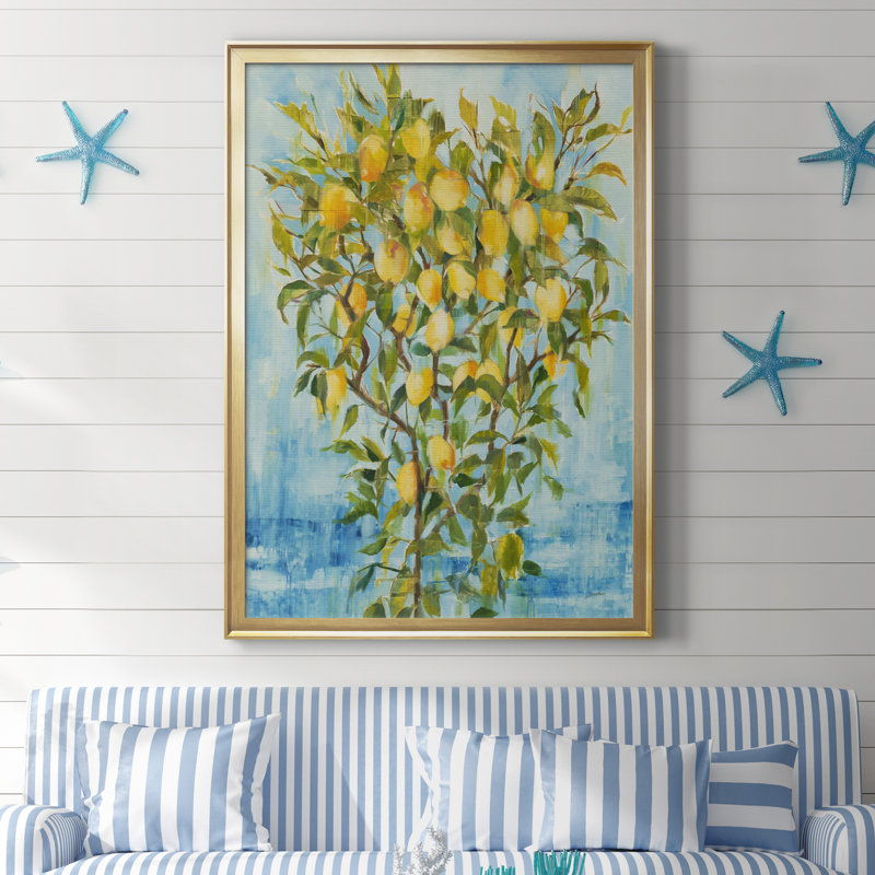Single Picture Frame Print on Canvas, Gold Framed Canvas, 26.5" H x 36.5" W x 1.5" D