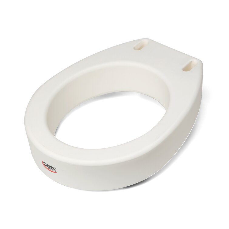 Carex Toilet Seat Riser - Adds 5 Inch of Height to Toilet - Raised Toilet  Seat With 300 Pound Weight Capacity - Slip-Resistant (White)