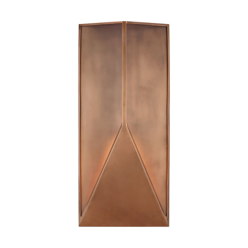 Punto LED Outdoor Wall Lantern, 30" H x 4.7" W x 13.5" D, Natural Copper