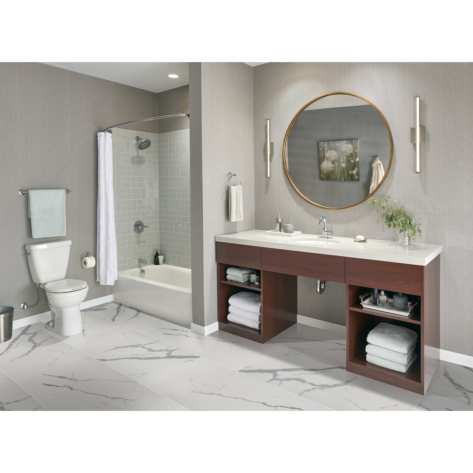 Ardena 24" x 48" Polished Porcelain Tile, Silva