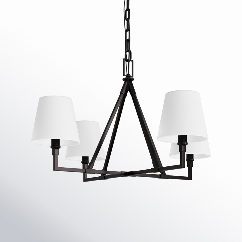 Perth 4 - Light Chandelier, 18.12" H x 31" W x 31" D, Aged Iron