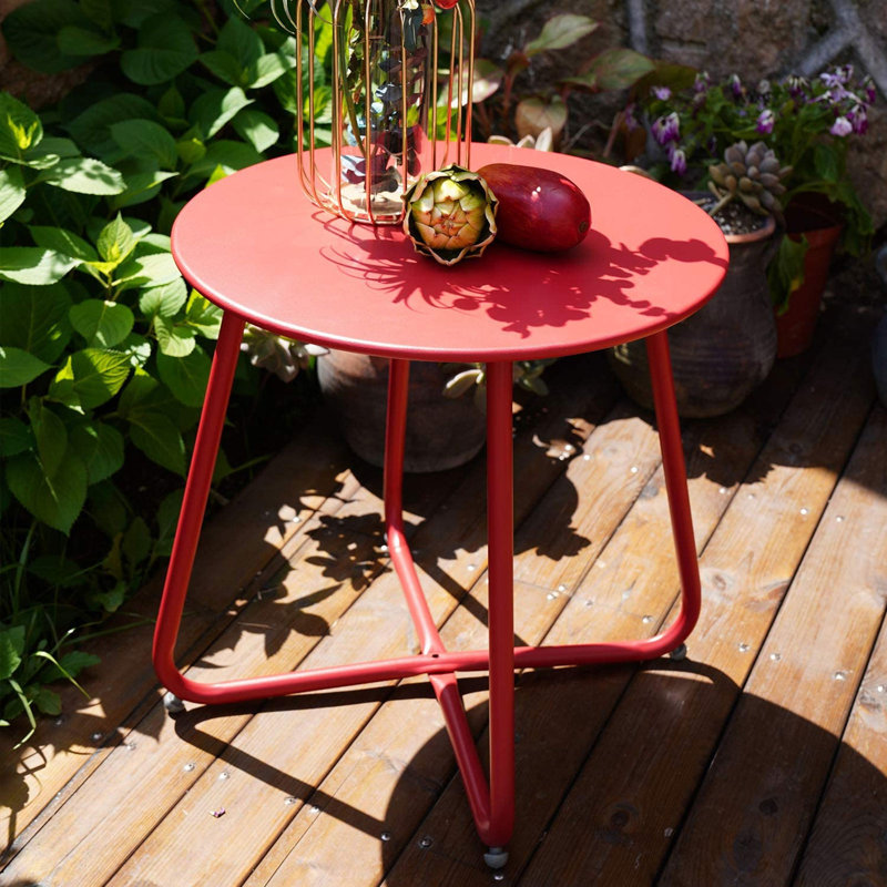 Tray Top End Table, Red