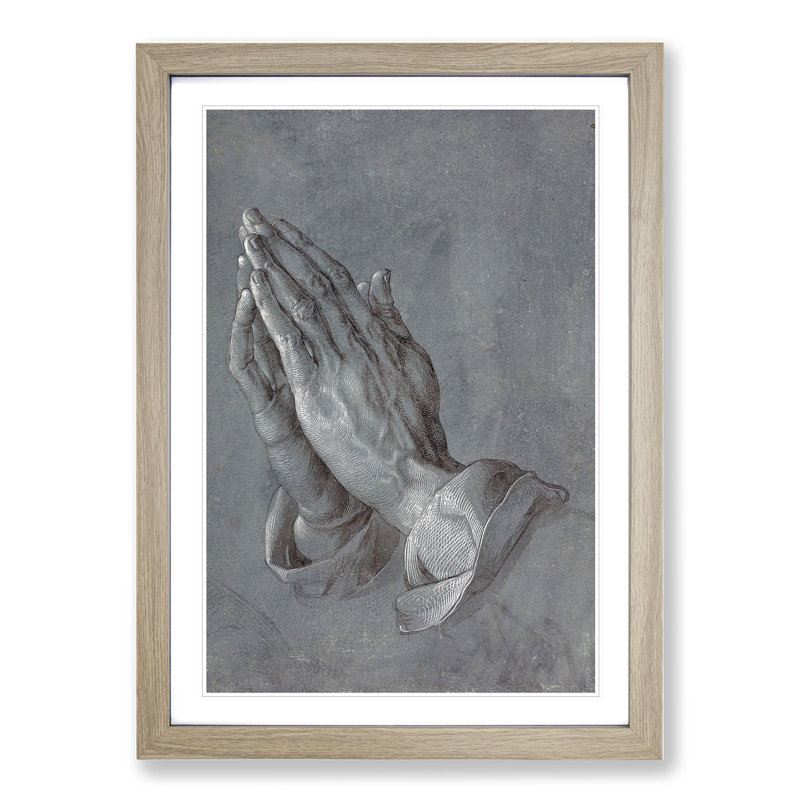 Praying Hands by Albrecht Durer - Framed Print, 36cm H x 27cm W x 2cm D, Oak Framed
