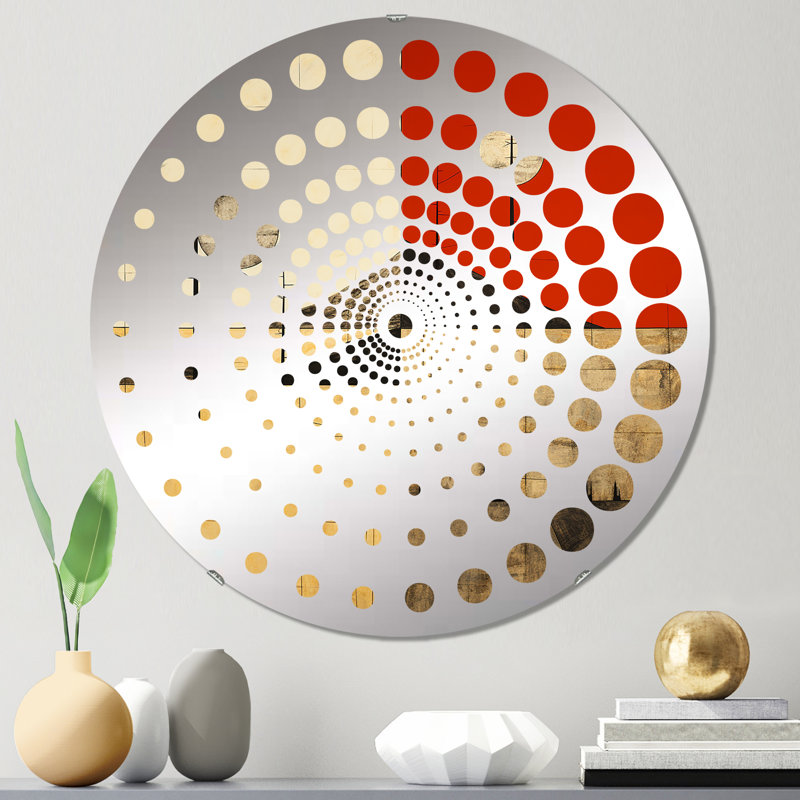 Time Capsule Vintage Illustration II - Miroir mural spiralé, 23,6 po x 23,6 po