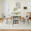 Table de salle à manger moderne carrée avec pieds de rangement et base en métal-631823564