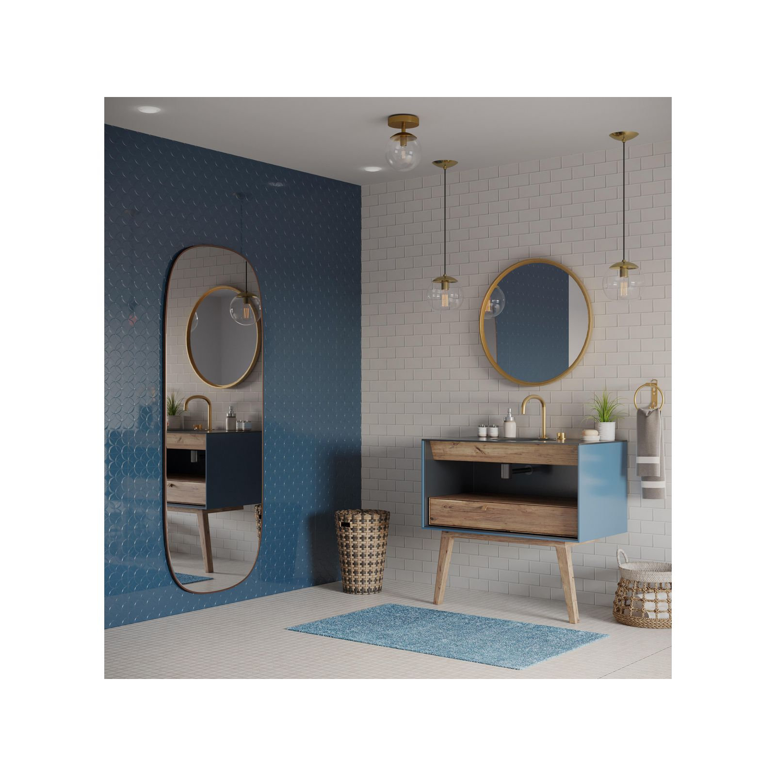 Single Light Glass Flush Mount, Brushed Bronze