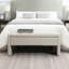 Table basse moderne avec rangement - tissu d'ameublement gris lin pour chambre à coucher, table basse de salon-350484814