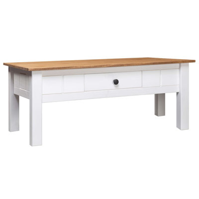 Kessinger Solid Wood Four Leg Coffee Table with Storage