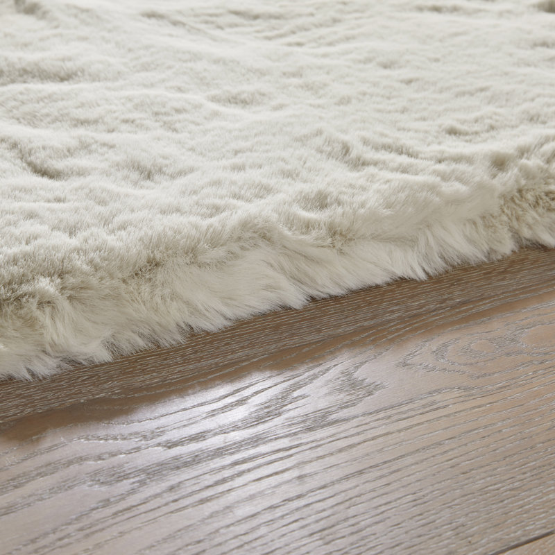 HEAVENLY Solid Colour Machine Made Area Rug, Dove, Rectangle 76 x 130 cm