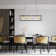 Sinclair Dimmable LED 3 Light Linear Pendant 3000K in Black/Gold Leaf
