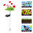 6-Pack 7-Head Snow Chain Flower Solar Lights (Mixed Red/Pink/Purple)