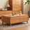 Simple rectangular solid wood coffee table