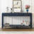 Dishaun 60" Wood Console Table Long Sofa Table with 3 Drawers-1807834446