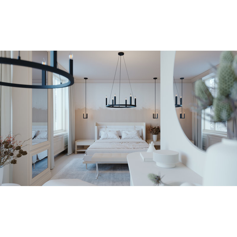 Luminaire suspendu en forme de bougie à 6 lumières Wissam