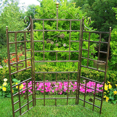 Brandonlee 71'' H x 71'' W Iron Folding Trellis