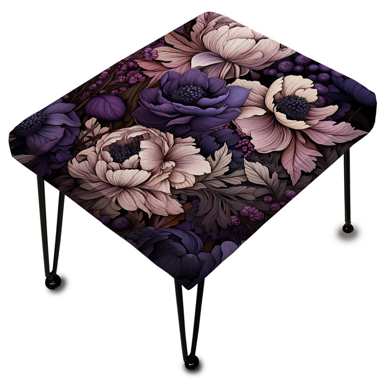 Gothic Botanicals Moody Patterns I - Floral Rectangle Ottoman
