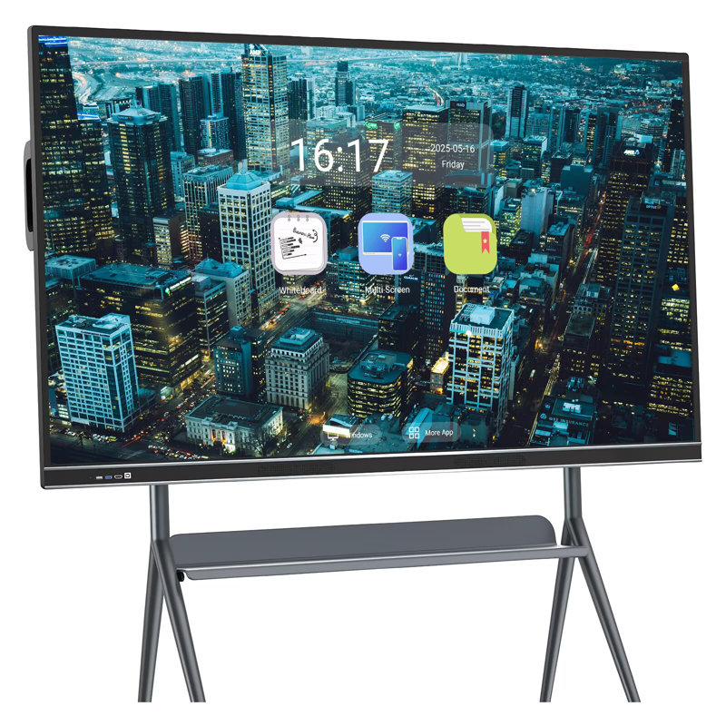 JYXCN 86" 4K UHD Interactive Whiteboard, Touch Screen Digital Electronic Calendar All-In-One Smartboard Multi-Touch Display for Classroom Learning(Include Wall Mount)