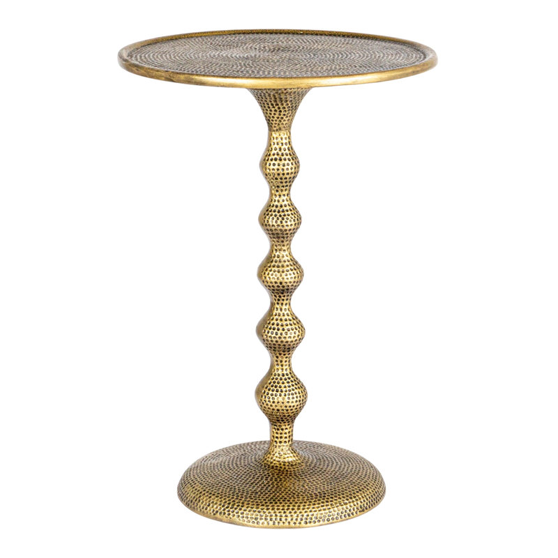 Table en métal martelé Alexander, laiton antique, Bronze Antique