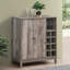 Armoire à vin en acacia patiné avec 2 portes