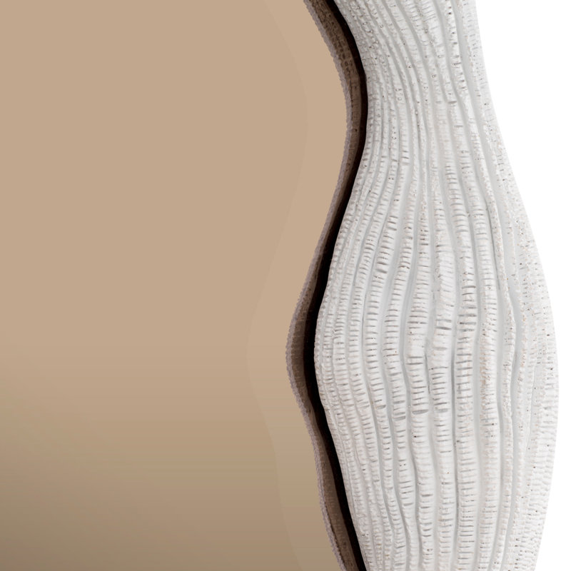 Genta Asymmetrical Fiber Resin Wall Mirror