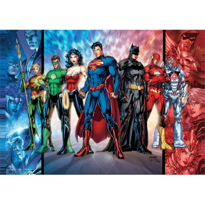 « justice league », impression sur toile dc