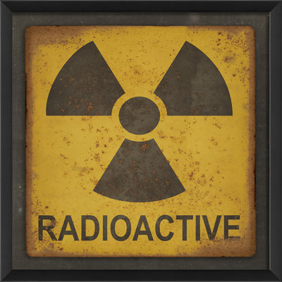 Enseigne radioactive, impression encadrée