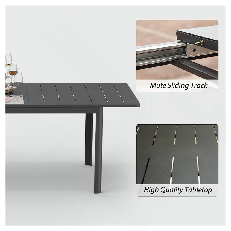 Table de salle à manger extensible pour l'extérieur