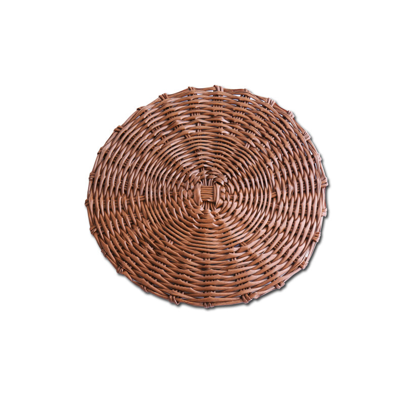 Ensemble de 4 napperons en faux osier Vida, Brun