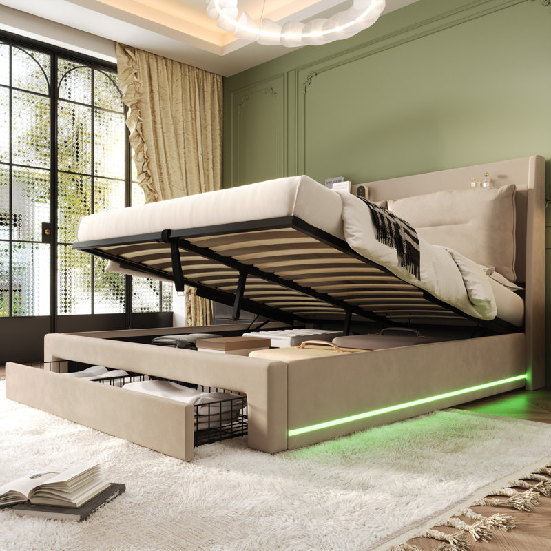 Solid Wood Bed, 135cm W x 198cm L