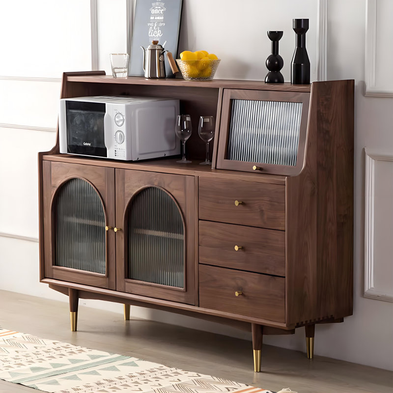 Brass Handle High Foot Buffet Table