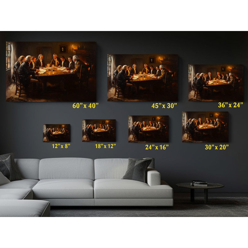 Peinture de Délégués sur toile de haute qualité - décoration murale fabriquée à la main - art élégant - cadeau - décoration murale