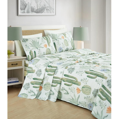 Southwestern Geometric Printed Microfiber Bed Sheet Set